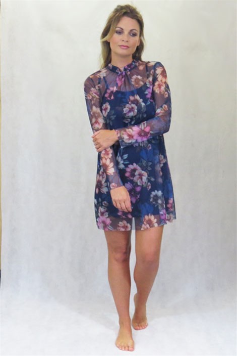 long-sleeve-floral-mini-dress